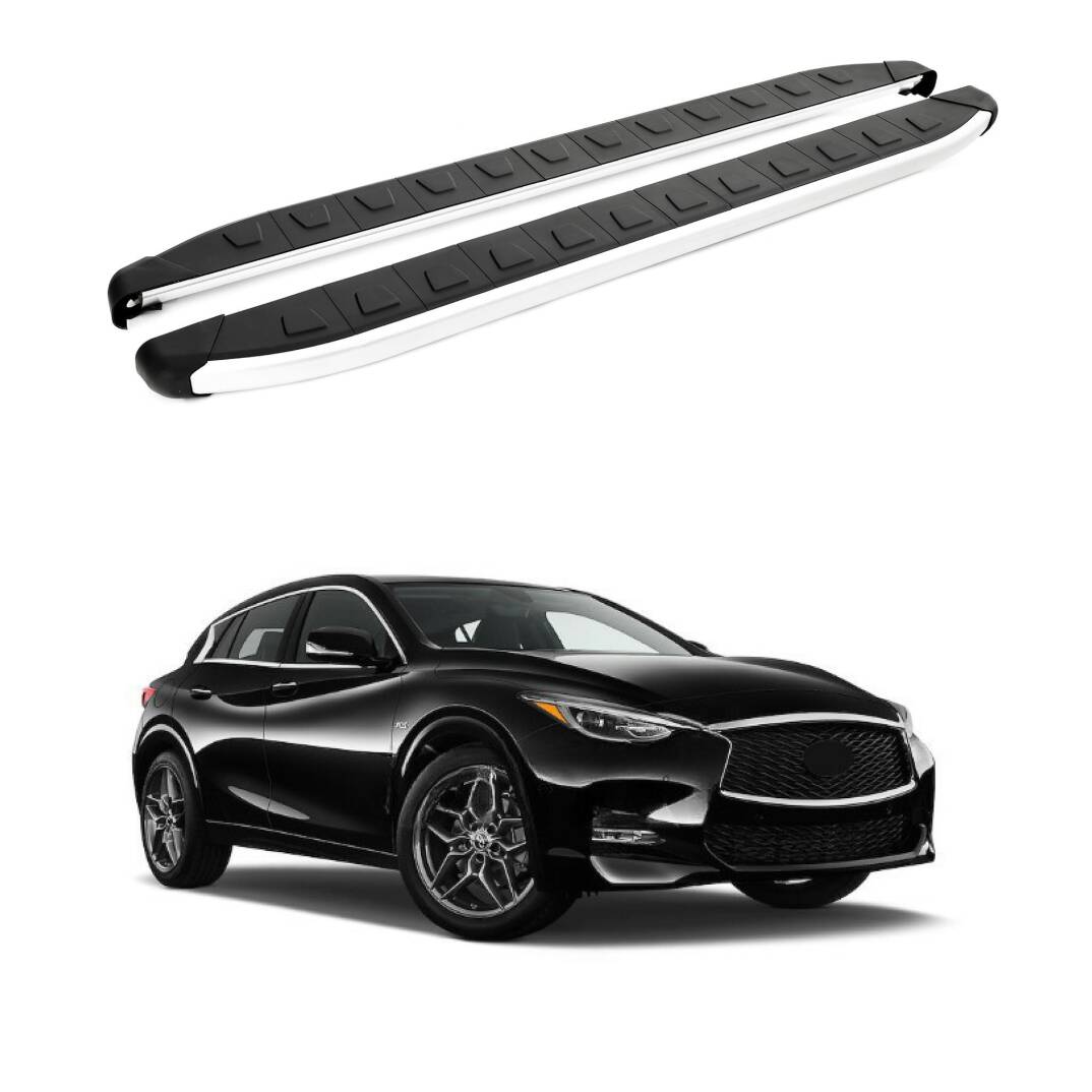 TURTLE Fits Infiniti Esq (F15) 2015-2019 Side Step Alyans Silver - 1