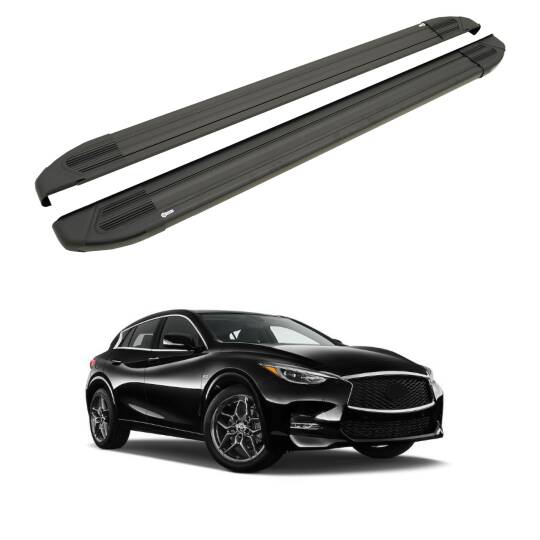 TURTLE Fits Infiniti Esq (F15) 2015-2019 Side Step Brillant Black