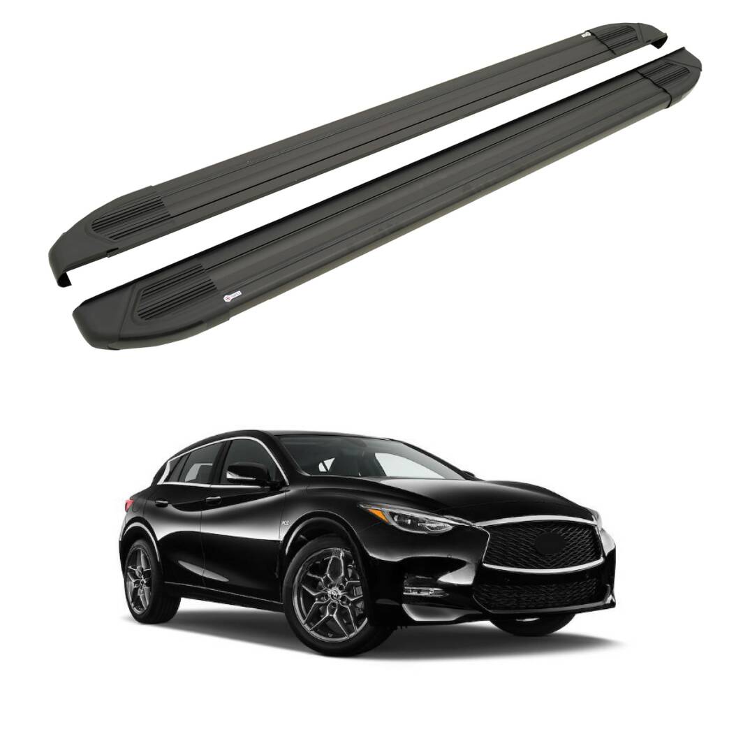 TURTLE Fits Infiniti Esq (F15) 2015-2019 Side Step Brillant Black - 1