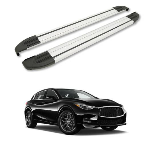 TURTLE Fits Infiniti Esq (F15) 2015-2019 Side Step Brillant Silver