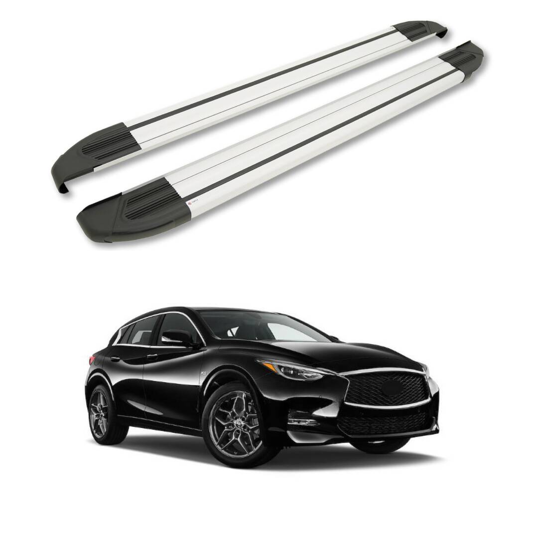 TURTLE Fits Infiniti Esq (F15) 2015-2019 Side Step Brillant Silver - 1