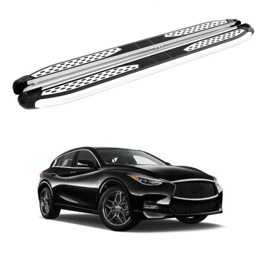 TURTLE Fits Infiniti Esq (F15) 2015-2019 Side Step Plus Silver