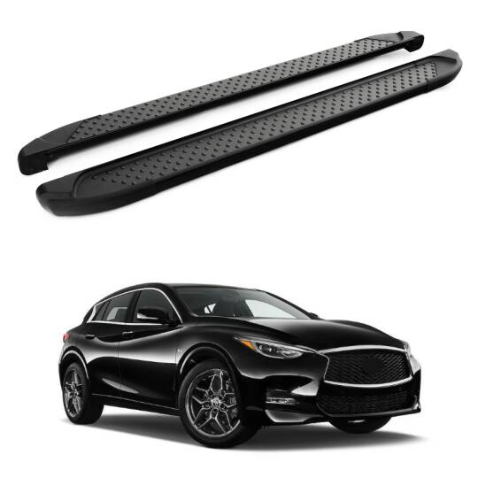 TURTLE Fits Infiniti Esq (F15) 2015-2019 Side Step Sapphire V1 Black