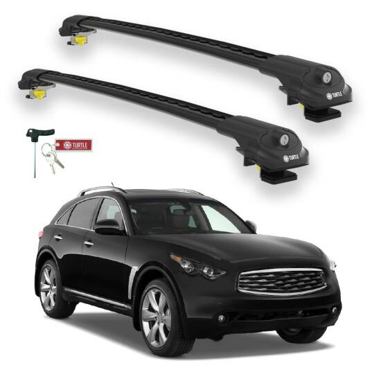TURTLE Fits Infiniti Fx (S51) 2008-2017 Roof Rack Air1 Black