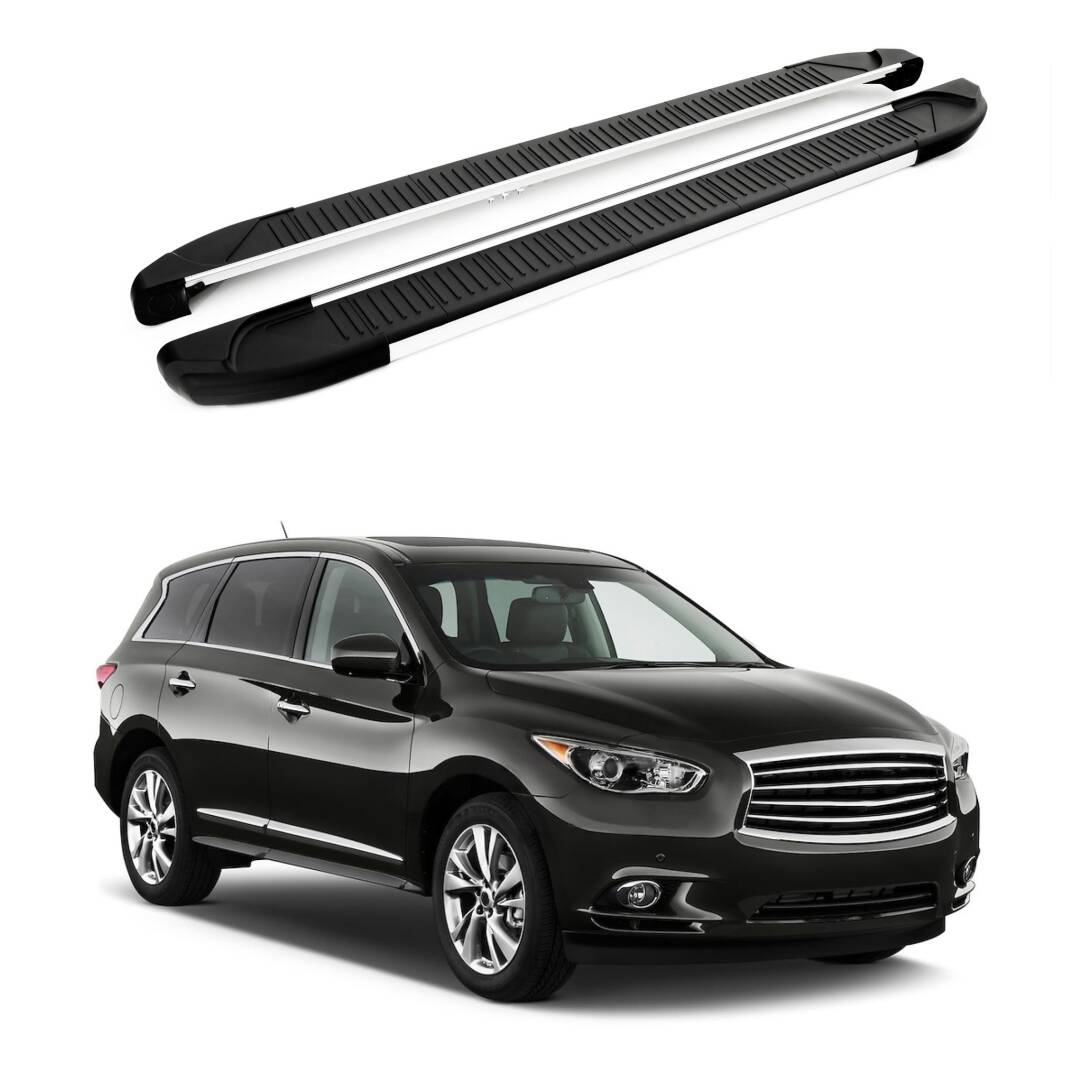 TURTLE Fits Infiniti Jx35 (L50) 2012-2021 Side Step Another Silver - 1