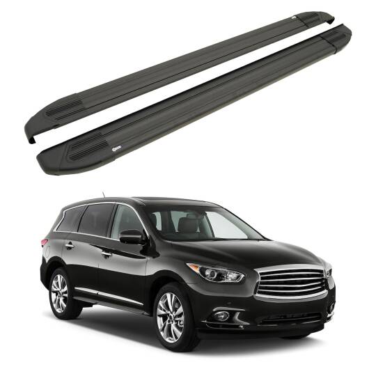 TURTLE Fits Infiniti Jx35 (L50) 2012-2021 Side Step Brillant Black