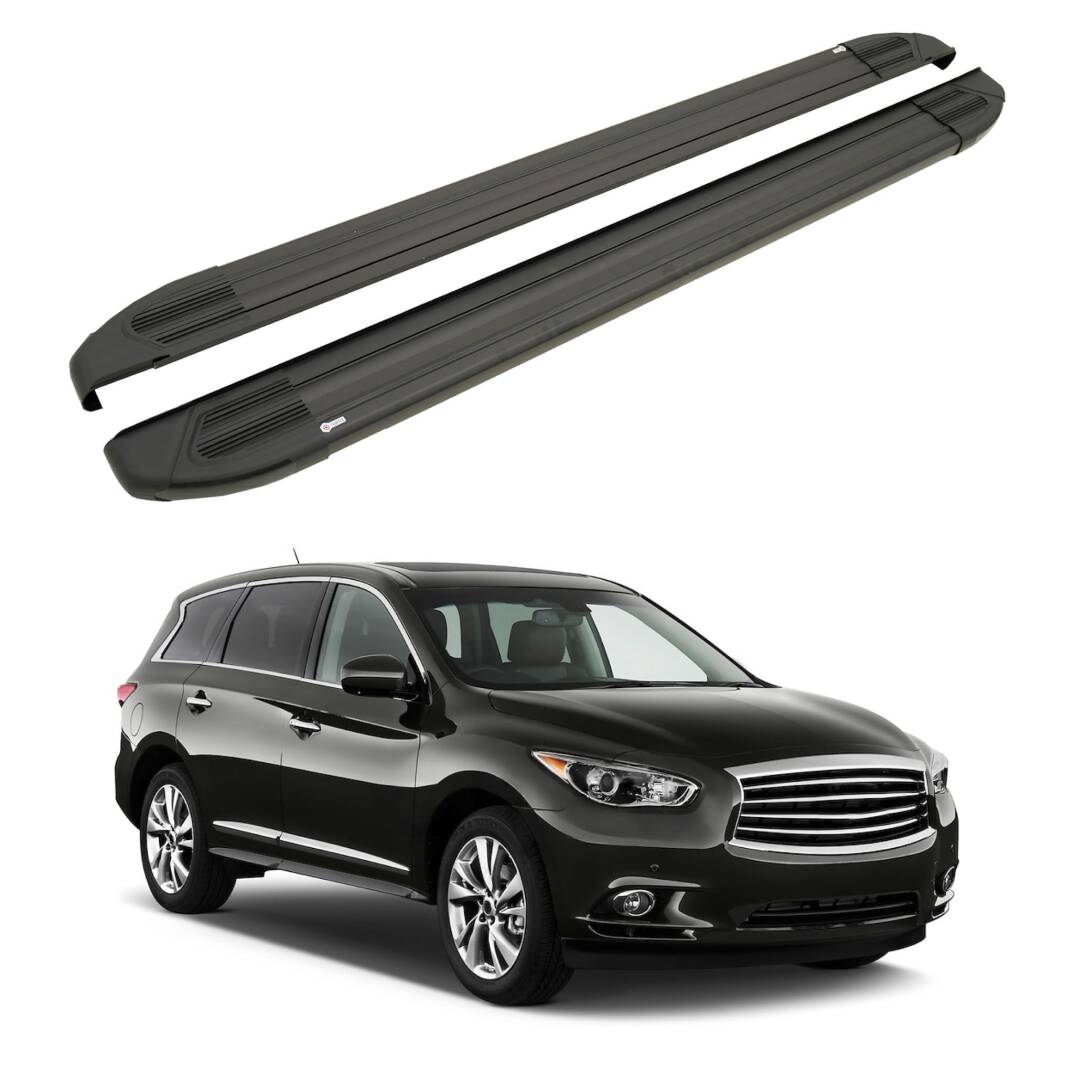 TURTLE Fits Infiniti Jx35 (L50) 2012-2021 Side Step Brillant Black - 1