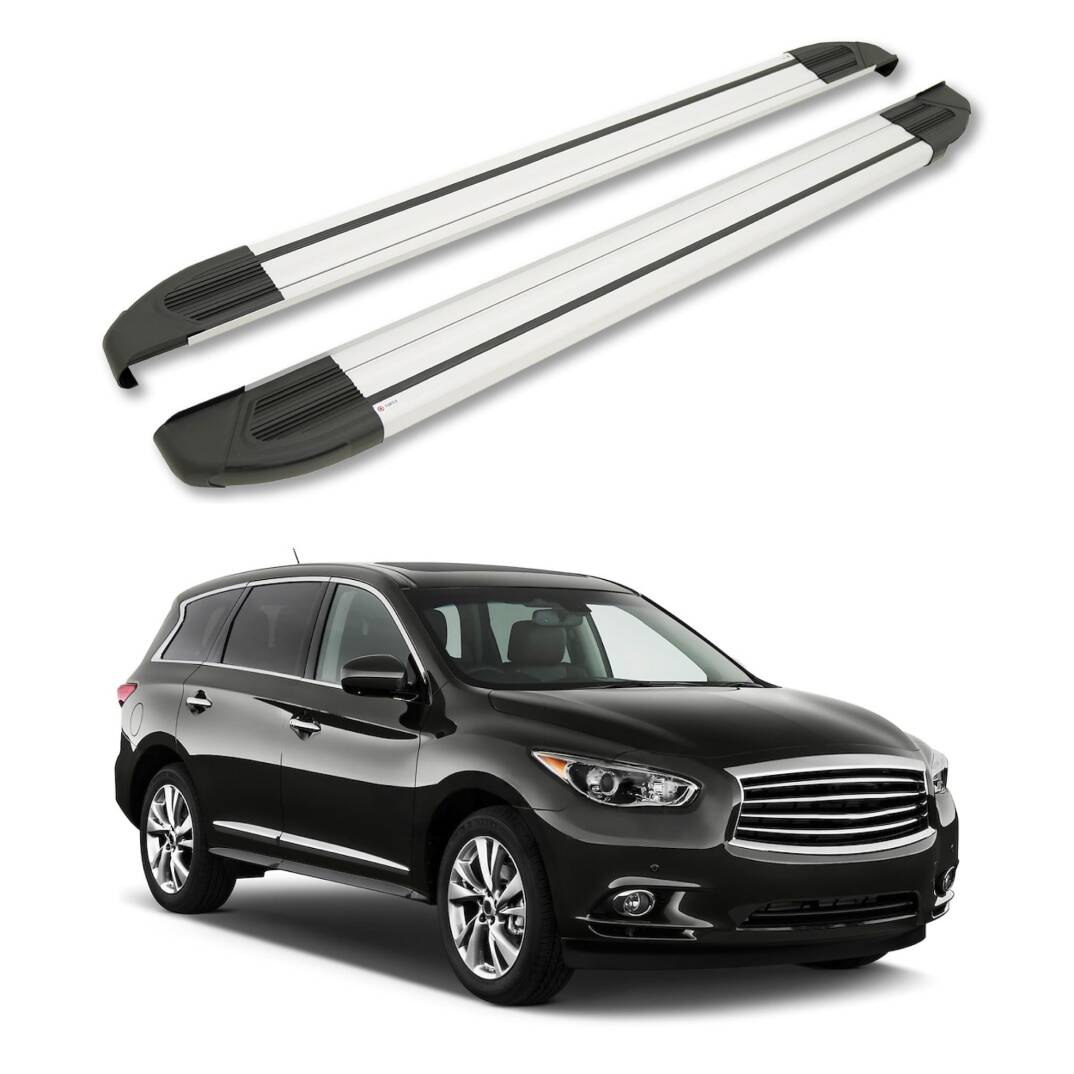 TURTLE Fits Infiniti Jx35 (L50) 2012-2021 Side Step Brillant Silver - 1