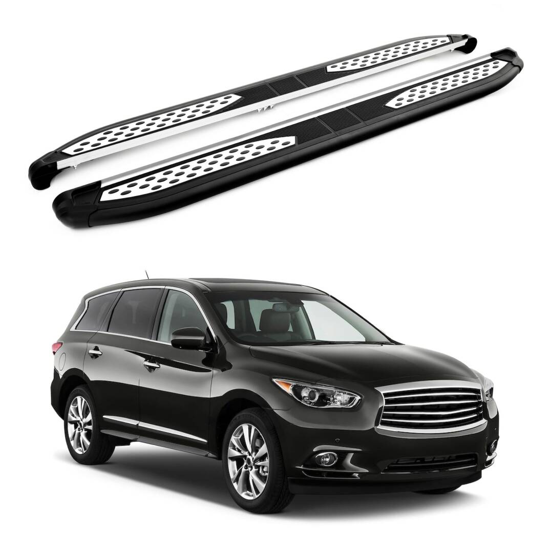 TURTLE Fits Infiniti Jx35 (L50) 2012-2021 Side Step Plus Black - 1