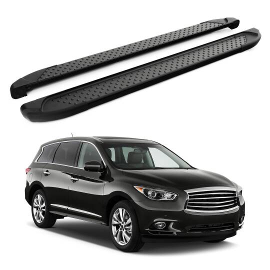 TURTLE Fits Infiniti Jx35 (L50) 2012-2021 Side Step Sapphire V1 Black