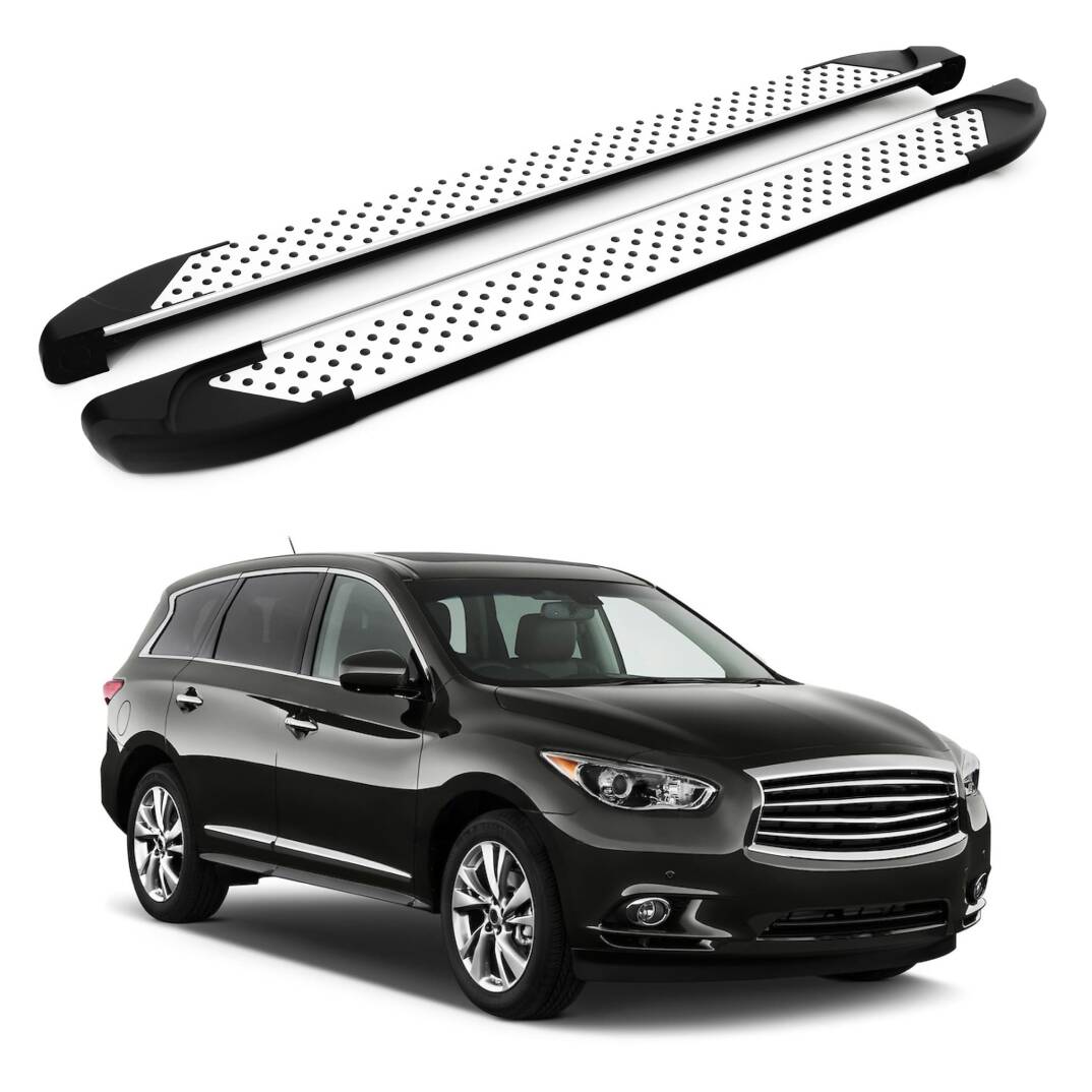 TURTLE Fits Infiniti Jx35 (L50) 2012-2021 Side Step Sapphire V1 Silver - 1