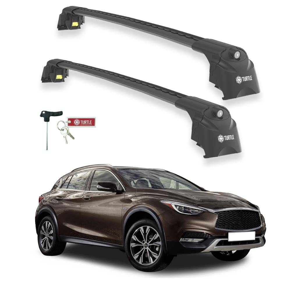 TURTLE Fits Infiniti Qx30 (H15) 2016-2019 Roof Rack Air2 Black - 1