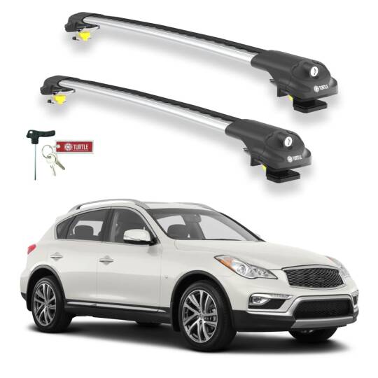 TURTLE Fits Infiniti Qx50 (J50) 2014-2017 Roof Rack Air1 Silver
