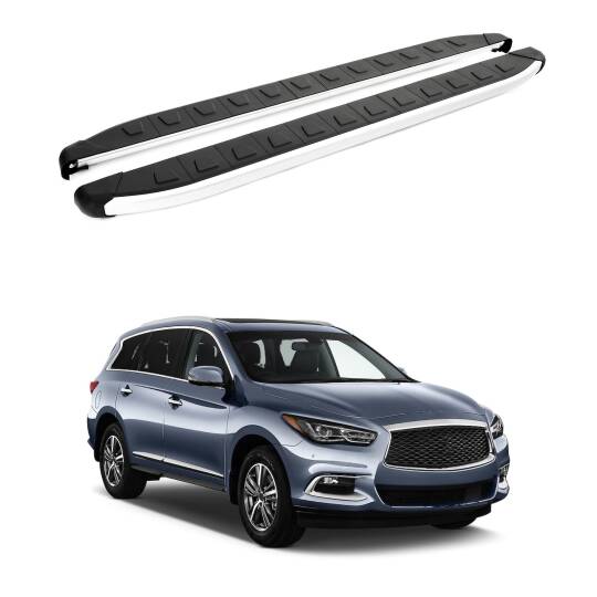TURTLE Fits Infiniti Qx60 (L50) 2012-2021 Side Step Alyans Silver