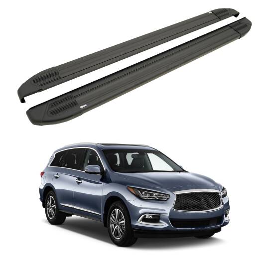 TURTLE Fits Infiniti Qx60 (L50) 2012-2021 Side Step Brillant Black