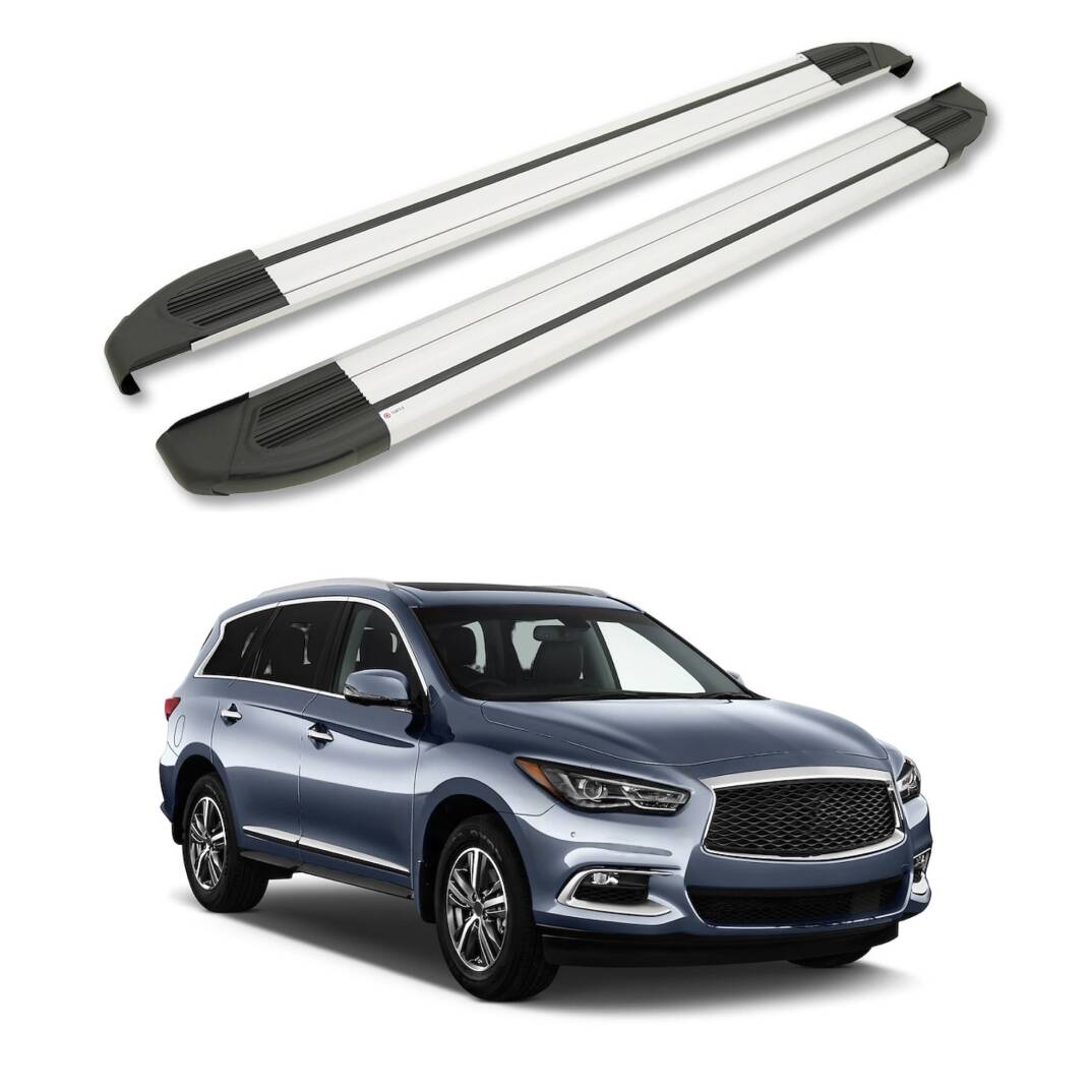 TURTLE Fits Infiniti Qx60 (L50) 2012-2021 Side Step Brillant Silver - 1
