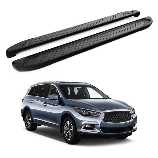 TURTLE Fits Infiniti Qx60 (L50) 2012-2021 Side Step Sapphire V1 Black