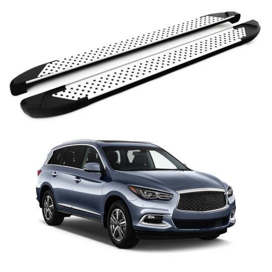 TURTLE Fits Infiniti Qx60 (L50) 2012-2021 Side Step Sapphire V1 Silver