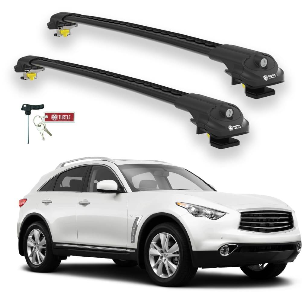 TURTLE Fits Infiniti Qx70 (S51) 2013-2017 Roof Rack Air1 Black - 1