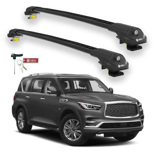 TURTLE Fits Infiniti Qx80 (Z62) 2014-2025 Roof Rack Air1 Black