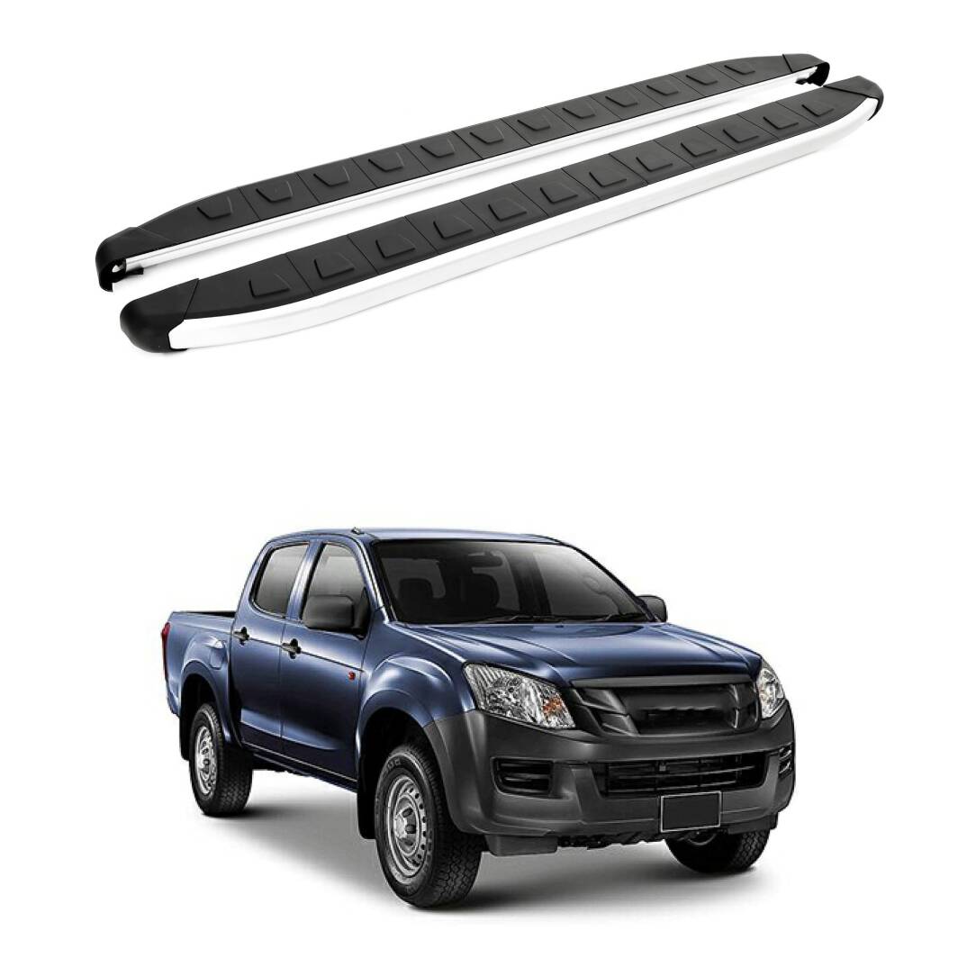 TURTLE Fits Isuzu D-Max (Rt50) 2012-2015 Side Step Alyans Silver - 1