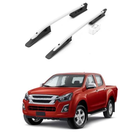 TURTLE Fits Isuzu D-Max (Rt85) 2016-2019 Roof Rail Falcon Silver