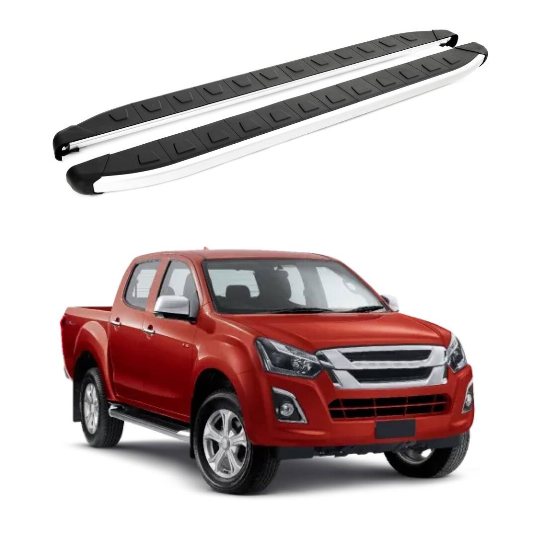 TURTLE Fits Isuzu D-Max (Rt85) 2016-2019 Side Step Alyans Silver - 1