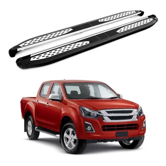 TURTLE Fits Isuzu D-Max (Rt85) 2016-2019 Side Step Plus Black