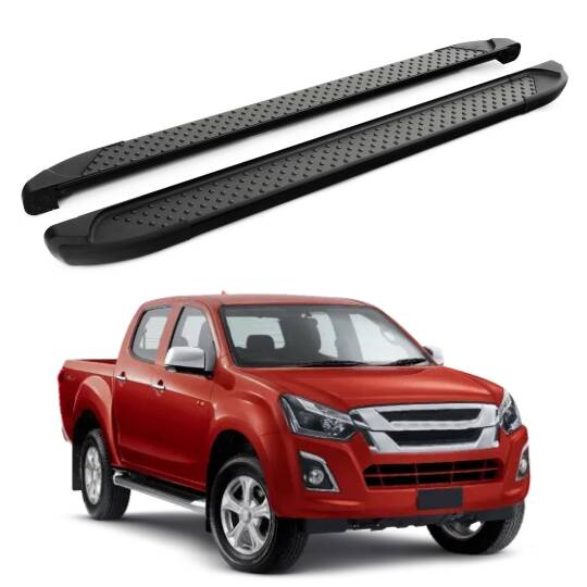 TURTLE Fits Isuzu D-Max (Rt85) 2016-2019 Side Step Sapphire V1 Black