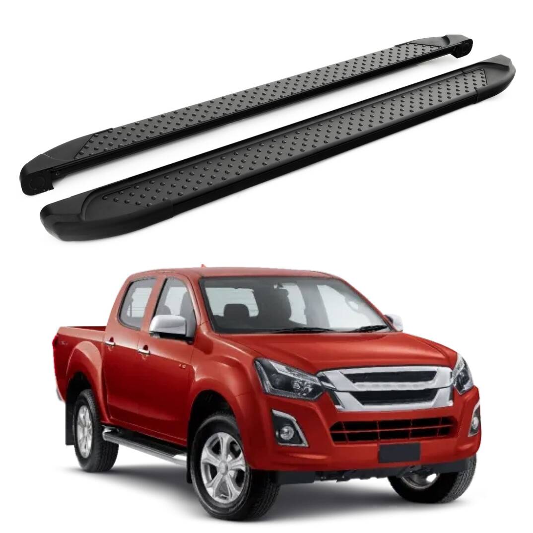 TURTLE Fits Isuzu D-Max (Rt85) 2016-2019 Side Step Sapphire V1 Black - 1