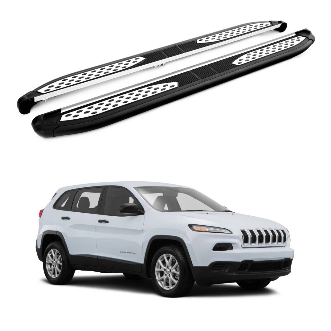 TURTLE Fits Jeep Cherokee (Kl) 2014-2025 Side Step Plus Black - 1