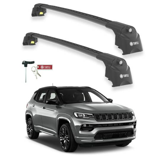 TURTLE Fits Jeep Compass (Mp/552) 2017-2025 Roof Rack Air2 Black