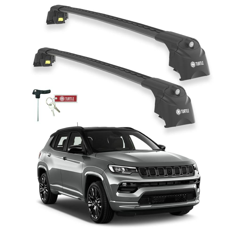 TURTLE Fits Jeep Compass (Mp/552) 2017-2025 Roof Rack Air2 Black - 1