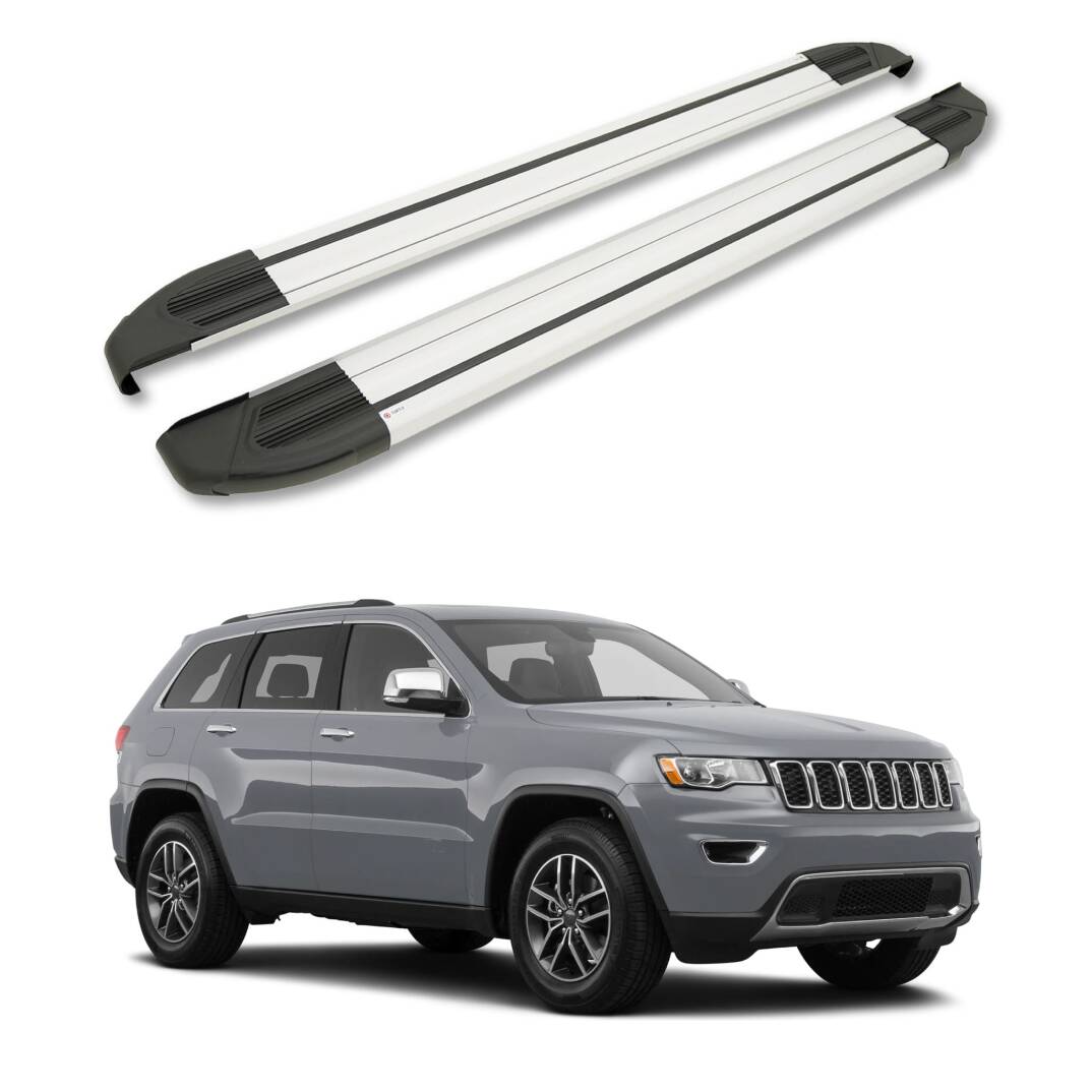 TURTLE Fits Jeep Grand Cherokee (Wk2) 2011-2023 Side Step Brillant Silver - 1