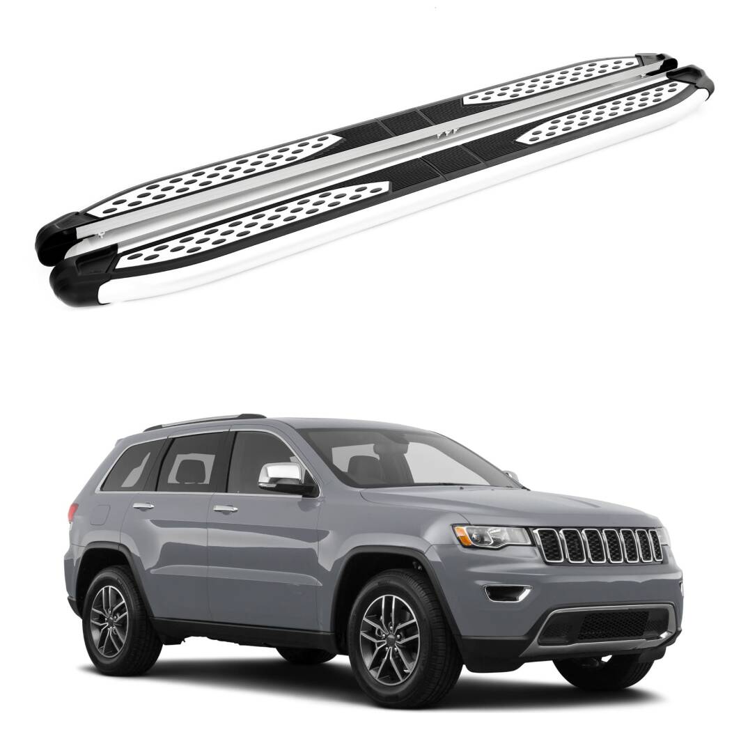 TURTLE Fits Jeep Grand Cherokee (Wk2) 2011-2023 Side Step Plus Silver - 1