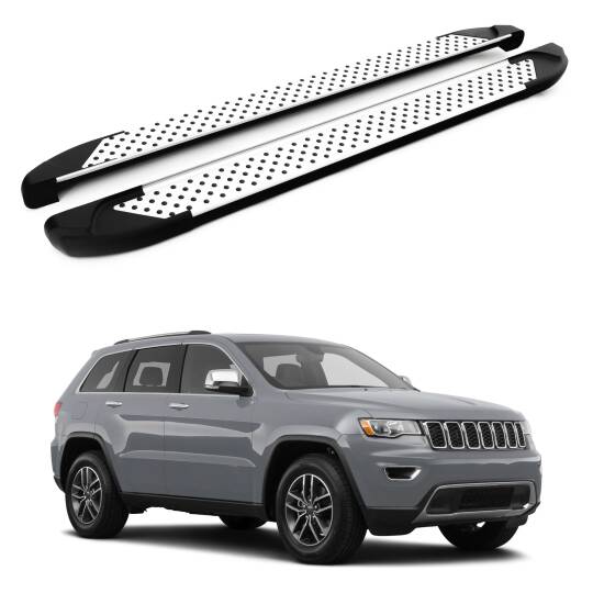 TURTLE Fits Jeep Grand Cherokee (Wk2) 2011-2023 Side Step Sapphire V1 Silver