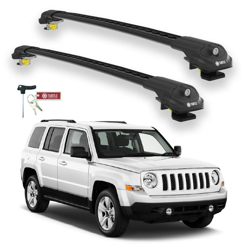 TURTLE Fits Jeep Patriot 2007-2017 Roof Rack Air1 Black - 1