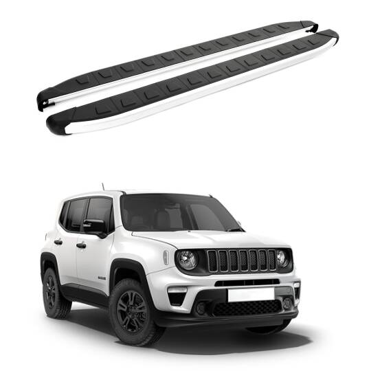 TURTLE Fits Jeep Renegade (Bu) 2015-2025 Side Step Alyans Silver