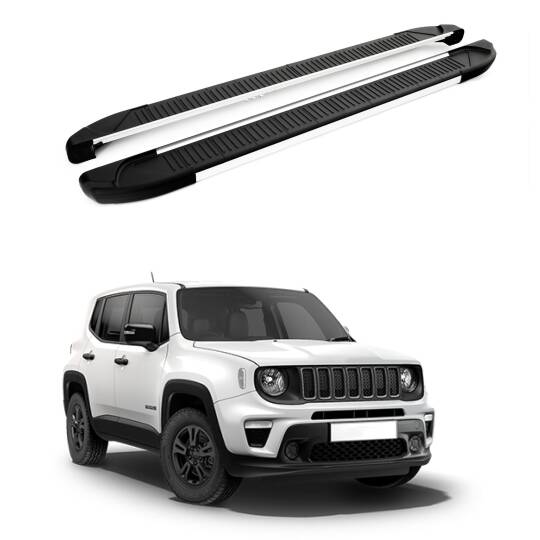 TURTLE Fits Jeep Renegade (Bu) 2015-2025 Side Step Another Silver