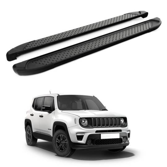 TURTLE Fits Jeep Renegade (Bu) 2015-2025 Side Step Sapphire V1 Black