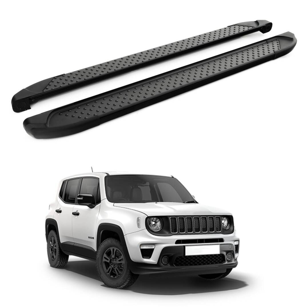 TURTLE Fits Jeep Renegade (Bu) 2015-2025 Side Step Sapphire V1 Black - 1