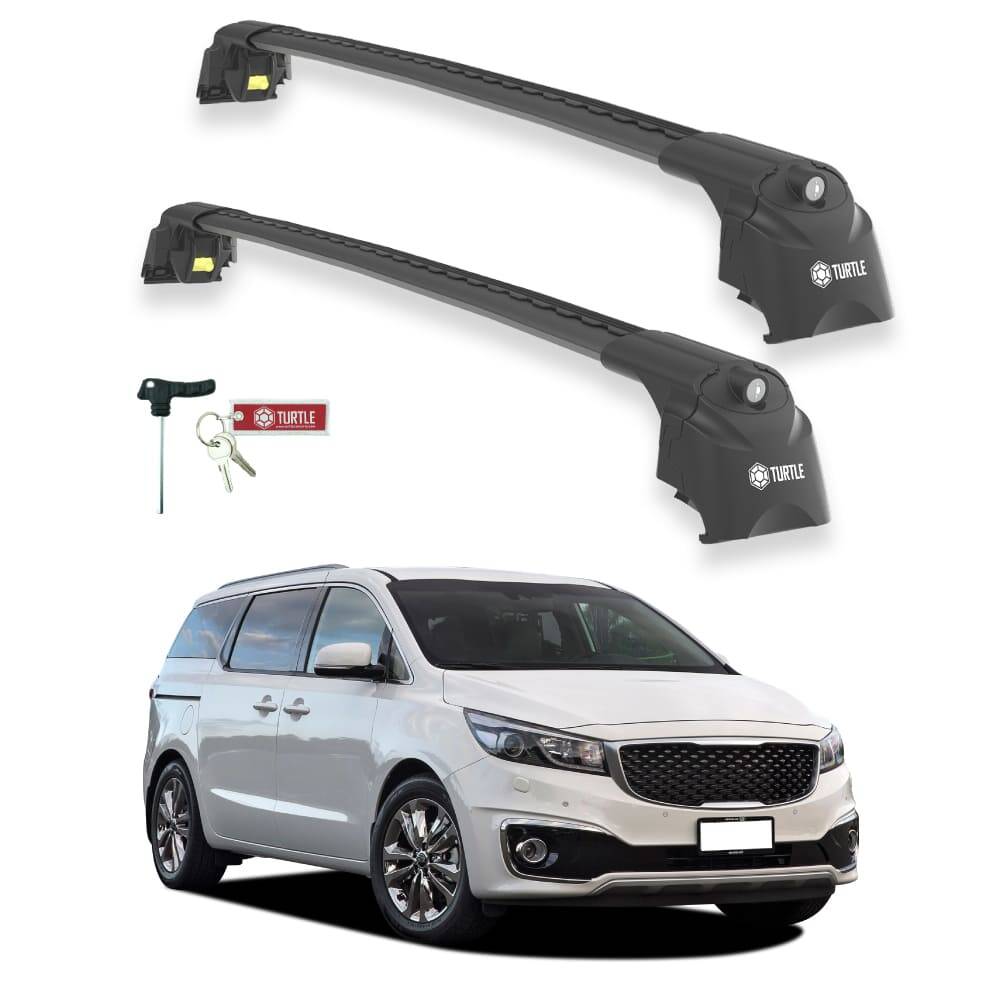 TURTLE Fits Kia Carnival (Yp) 2015-2020 Roof Rack Air2 Black - 1