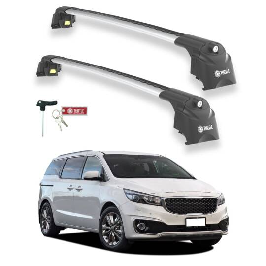 TURTLE Fits Kia Carnival (Yp) 2015-2020 Roof Rack Air2 Silver