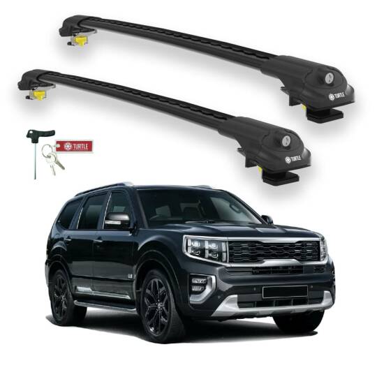 TURTLE Fits Kia Mohave (Hm2) 2020-2025 Roof Rack Air1 Black