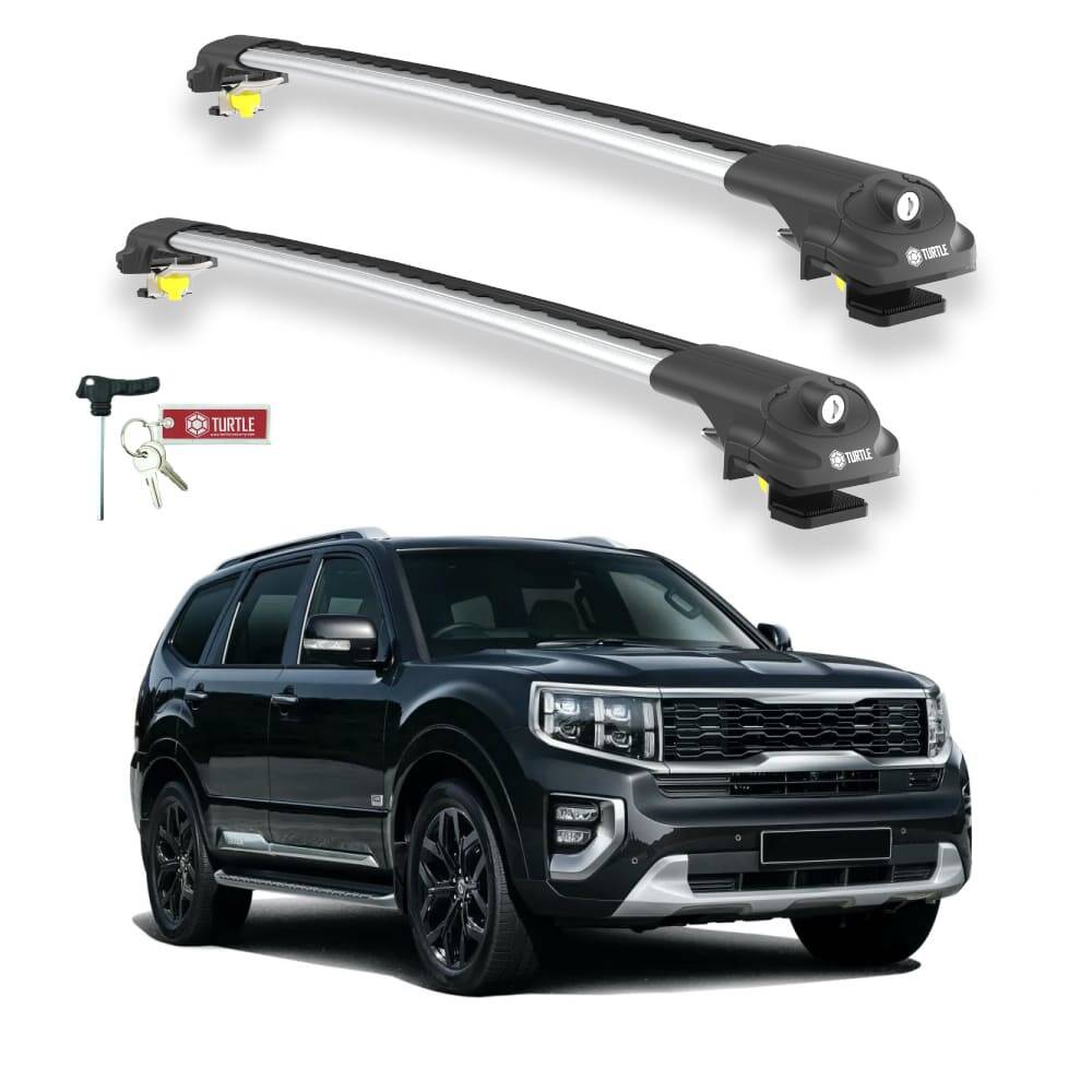 TURTLE Fits Kia Mohave (Hm2) 2020-2025 Roof Rack Air1 Silver - 1