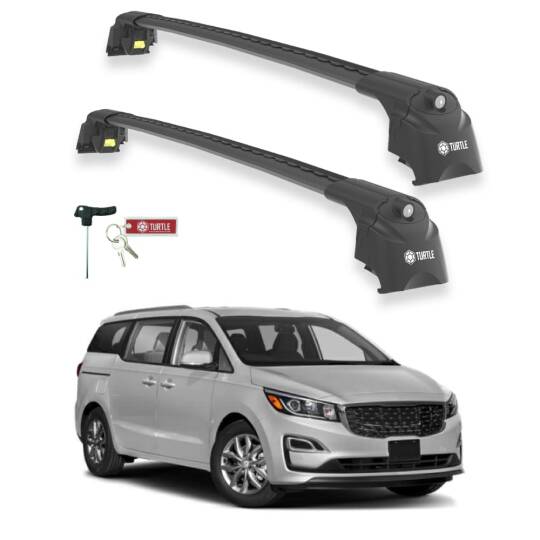 TURTLE Fits Kia Sedona (Yp) 2015-2021 Roof Rack Air2 Black