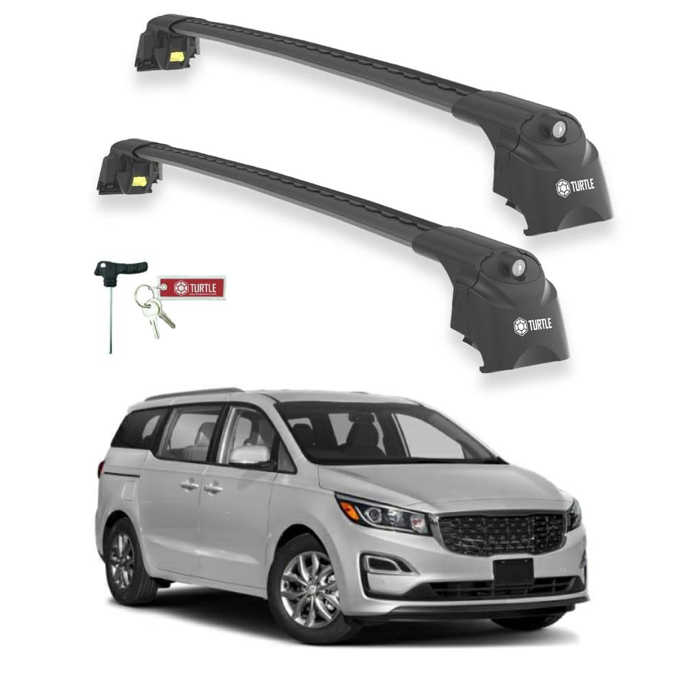 TURTLE Fits Kia Sedona (Yp) 2015-2021 Roof Rack Air2 Black - 1