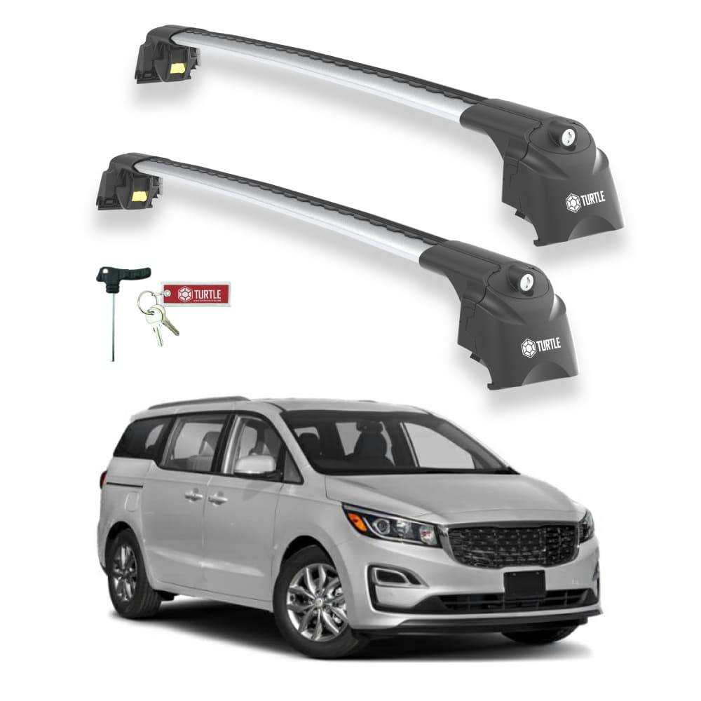 TURTLE Fits Kia Sedona (Yp) 2015-2021 Roof Rack Air2 Silver - 1