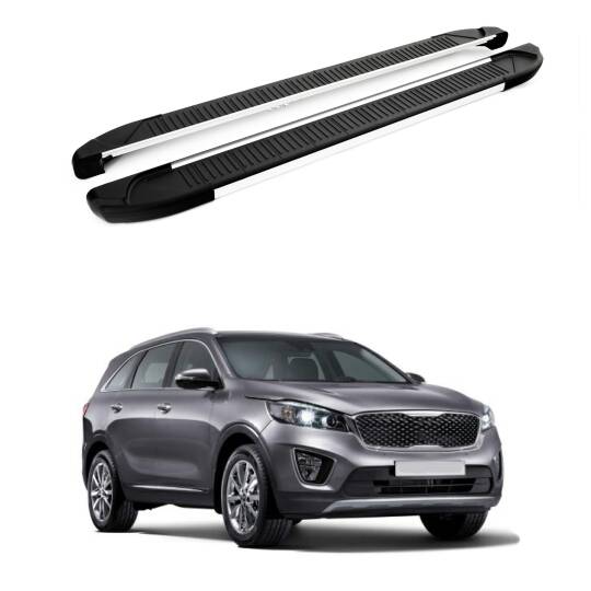 TURTLE Fits Kia Sorento Prime (Um) 2015-2020 Side Step Another Silver