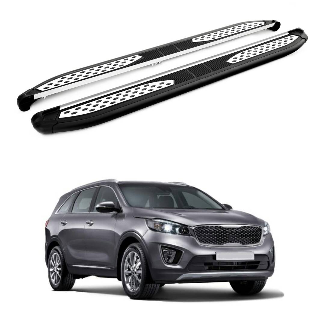TURTLE Fits Kia Sorento Prime (Um) 2015-2020 Side Step Plus Black - 1